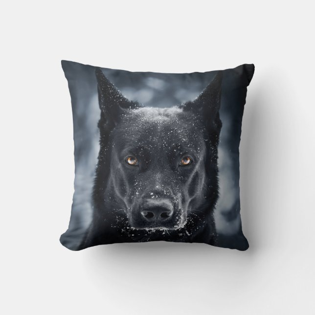 Black German Shepherd Cushion (Front)