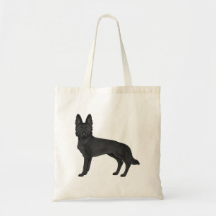 Black German Shepherd Cute Cartoon GSD Dog Tote Bag