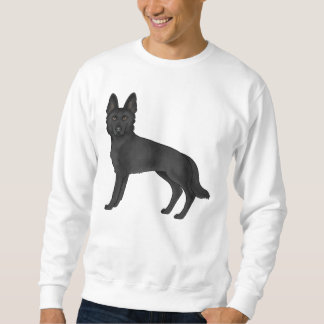 Black German Shepherd Cute Cartoon Herding Dog Sweatshirt