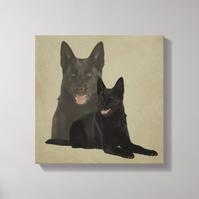 Black German Shepherd Dog - GSD Canvas Print (Front)