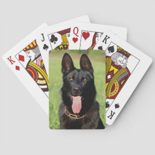 Black German Shepherd Dog - GSD Puppy Playing Cards