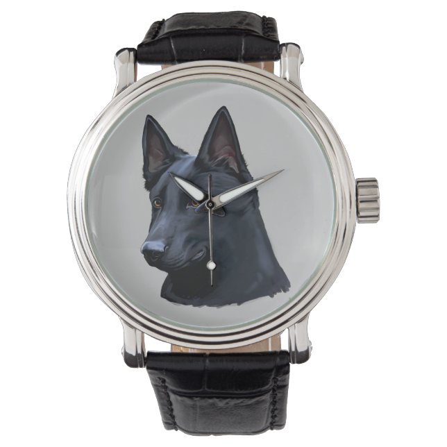 Black German Shepherd Dog Watch (Front)