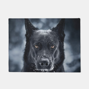 Black German Shepherd Doormat