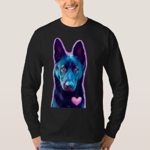 Black German Shepherd Gift for Dog Lovers Owners M T-Shirt
