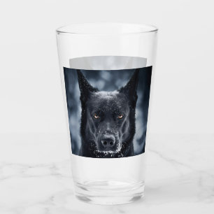 Black German Shepherd Glass