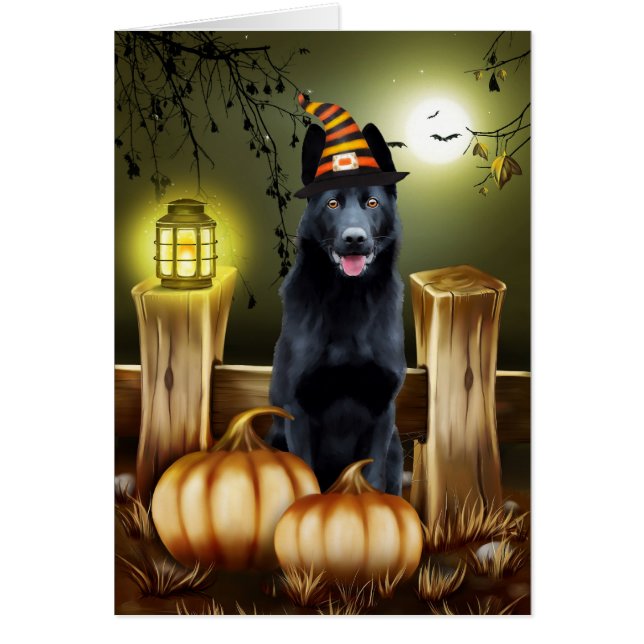 Black German Shepherd Halloween (Front)