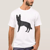 Black German Shepherd Herding Dog Illustration