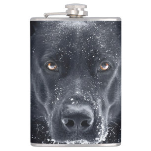 Black German Shepherd Hip Flask
