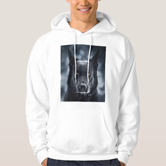 Black German Shepherd Hoodie (Front)