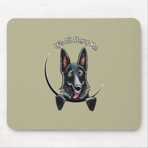 Black German Shepherd IAAM Mouse Mat