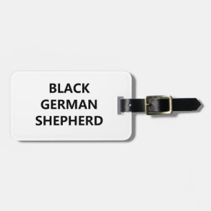 black german shepherd luggage tag