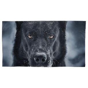 Black German Shepherd Pillowcase