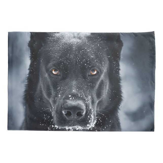 Black German Shepherd Pillowcase (Back)