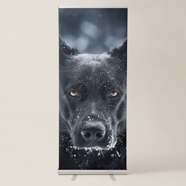 Black German Shepherd Retractable Banner (Front)