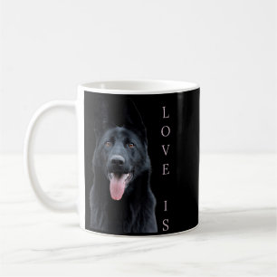Black German Shepherd Shepard Dog Mum Dad Love Coffee Mug
