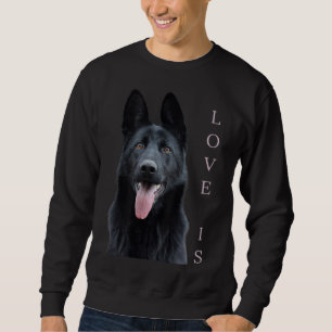 Black German Shepherd Shepard Dog Mum Dad Love Sweatshirt