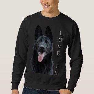 Black German Shepherd Shepard Dog Mum Dad Love Sweatshirt