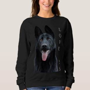 Black German Shepherd Shepard Dog Mum Dad Love Sweatshirt