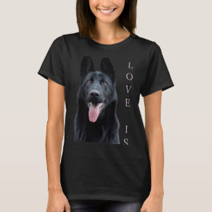 Black German Shepherd Shepard Dog Mum Dad Love T-Shirt