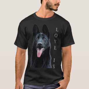 Black German Shepherd  Shepard  Dog Mum Dad Love T-Shirt