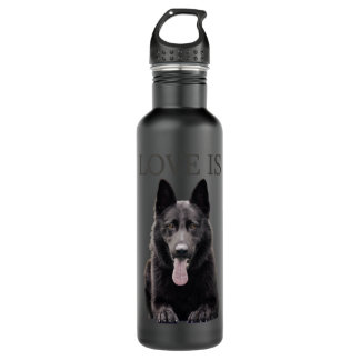 Black German Shepherd Shirt Shepard TShirt Dog Mum 710 Ml Water Bottle