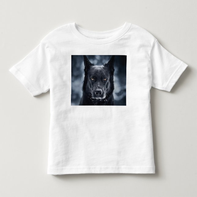 Black German Shepherd Toddler T-Shirt (Front)