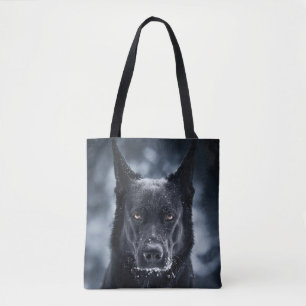 Black German Shepherd Tote Bag