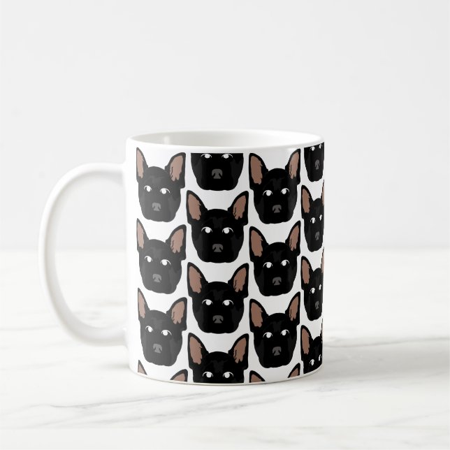 Black German Shepherds on Mug (Left)
