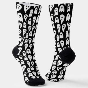 Black Ghost Halloween Socks