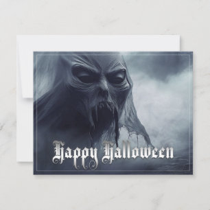 Black ghost in a hellish landscape - Halloween