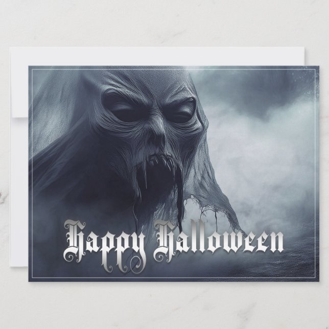 Black ghost in a hellish landscape - Halloween (Front)