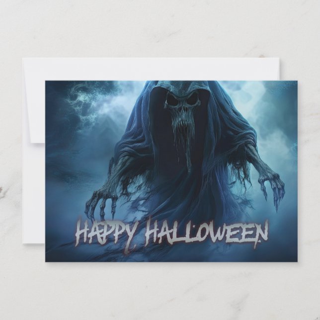 Black ghost in a hellish landscape - Halloween (Front)