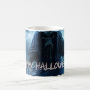 Black ghost in a hellish landscape - Halloween Coffee Mug