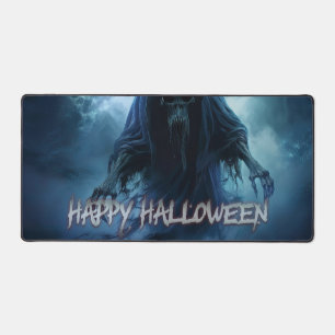 Black ghost in a hellish landscape - Halloween Desk Mat