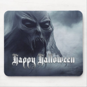 Black ghost in a hellish landscape - Halloween Mouse Mat