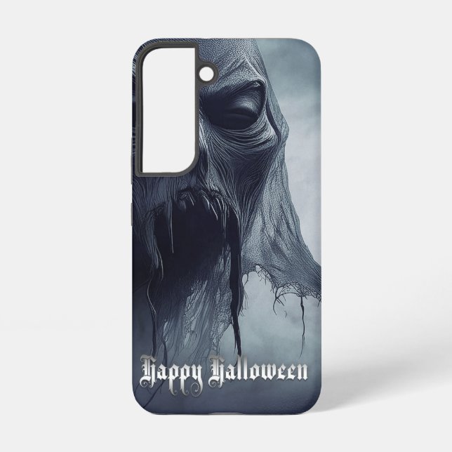 Black ghost in a hellish landscape - Halloween Samsung Galaxy S22 Case (Back)