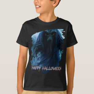 Black ghost in a hellish landscape - Halloween T-Shirt