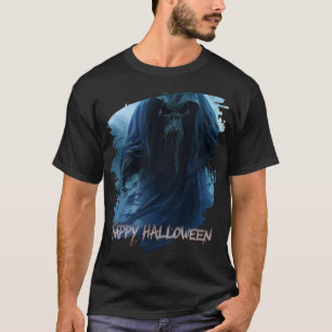 Black ghost in a hellish landscape - Halloween T-Shirt