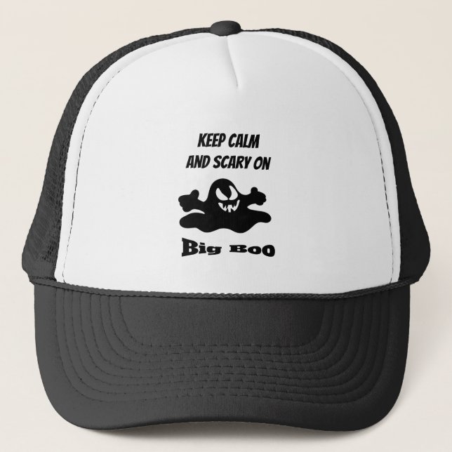 Black ghost trucker hat (Front)