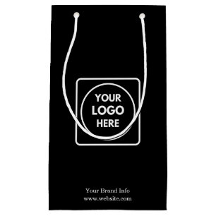 Black Gift Bag   Custom Corporate Logo Small Bag