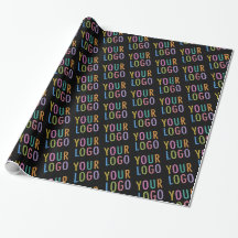 Black.Gift Wrapping Paper Roll Custom Company Logo