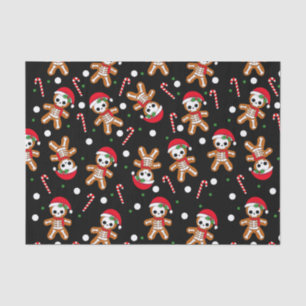 Black Gingerbread Skeleton Tissue Paper