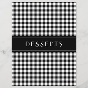 Black Gingham Farmhouse Family Recipe Organizers