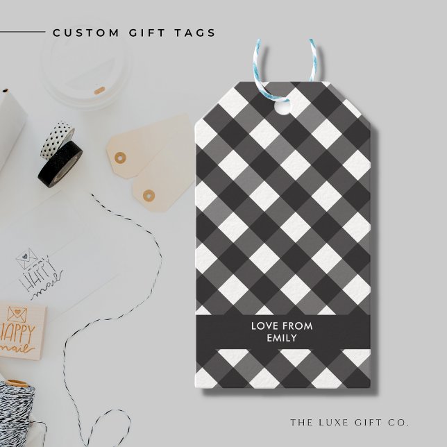Black Gingham Gift Tag (Creator Uploaded)
