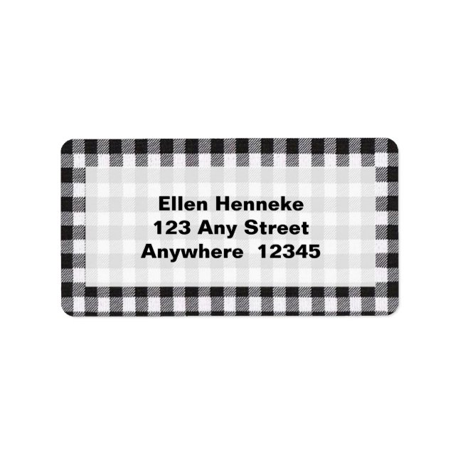 Black Gingham Label (Front)