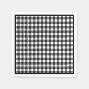 Black Gingham Napkin