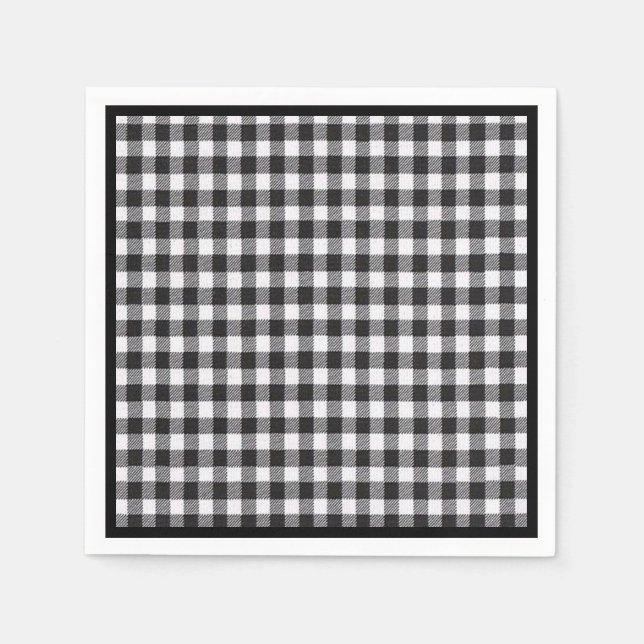 Black Gingham Napkin (Front)