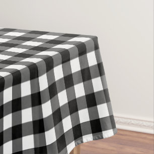 Black Gingham Tablecloth
