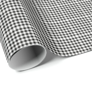 Black Gingham Wrapping Paper