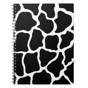 Black Giraffe Print Notebook